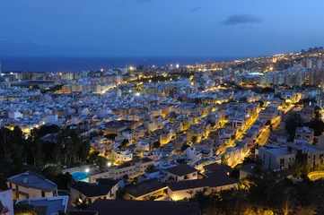 Tuinposter Santa Cruz de Tenerife at night. Canary Islands Spain © philipus