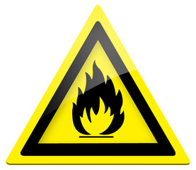 Warnung feuergefährliche Stoffe (BGV A8 W 01)