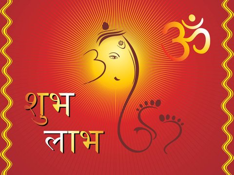 stylish pattern gretting card for diwali