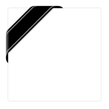 blatt mit schwarzer schleife