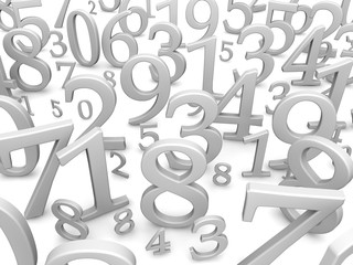 Black and white numbers background