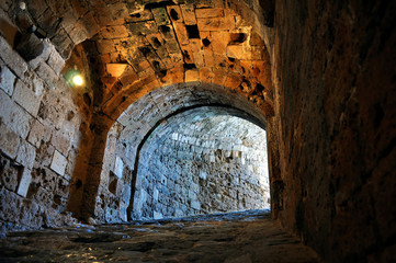 Interior of Venetian fortress in the Island of Crete, Greece