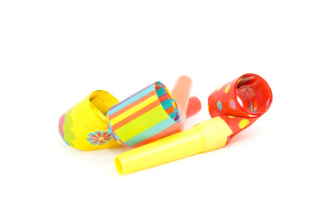 colorful birthday whistle
