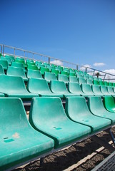 Obraz premium Stadium green bleachers