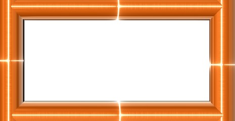 shiny orange glass frame