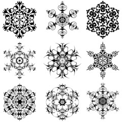 Set of snowflakes