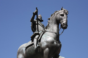 Fototapeta premium Madrid monument - king Philip III