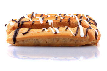 Eclair with a cream