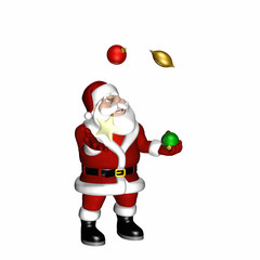 Santa Juggling Ornaments