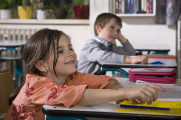 Fototapeta premium Children at school - first class