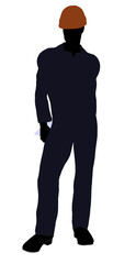 Male Construction Worker Illustration Silhouette