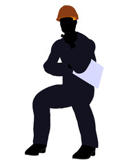 Male Construction Worker Illustration Silhouette
