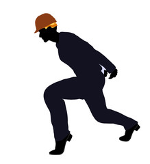 Male Construction Worker Illustration Silhouette