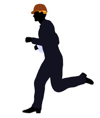 Male Construction Worker Illustration Silhouette