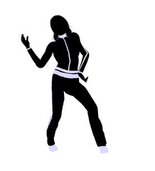 Female Urban Dance Illustration Silhouette