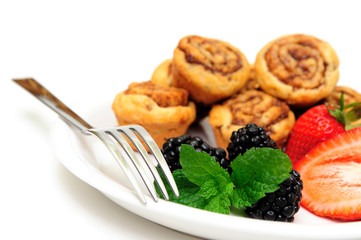 Cinnamon Rolls and Berries