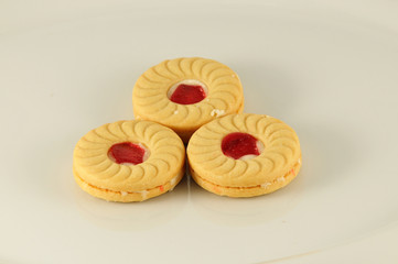 cherry biscuit on the tables