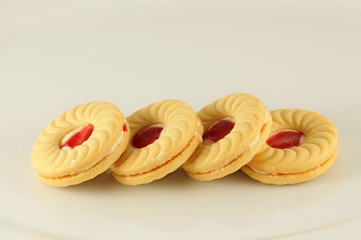 cherry biscuit on the table