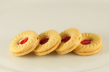 cherry biscuit on the table