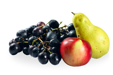 grape, pear, apple