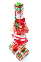 A tower of Christmas gifts - 17518904