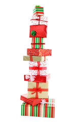 A tower of Christmas gifts - 17518905