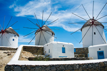 Drei Windmühlen in Mykonos