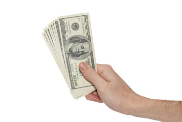 Hand with american dollars