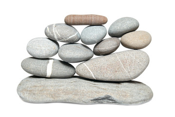 Fototapeta na wymiar Wall of pebbles