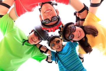 Obraz premium Children with protective gear