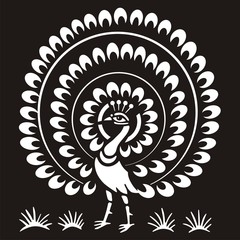 Naklejka premium peacock motif