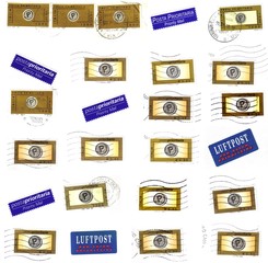 European postage labels
