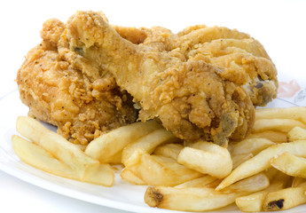 Deep Fried Chicken and Chips