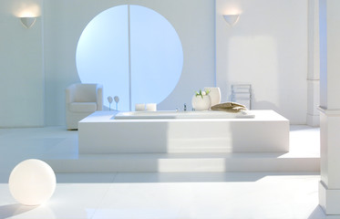 Interieur Badezimmer weiss