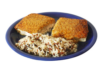 Fischfilet mit Wildreis