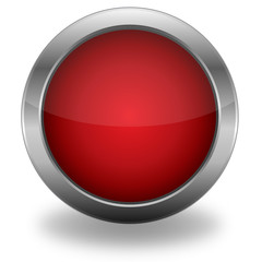 Red Glassy Vector Web Button