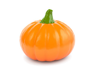 Pumpkin on white background