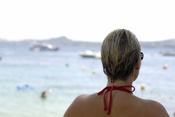 young woman at the beach in Majorca / Spain