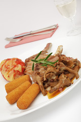 Schweinekoteletts mit Pfifferlinge