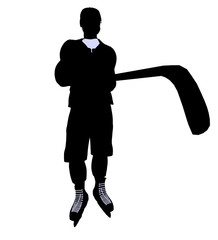 Male Hockey Illustration Silhouette
