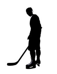 Male Hockey Illustration Silhouette