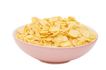 corn flakes  In A  Cup With White Background