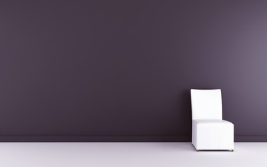 White Chair to face a blank wall