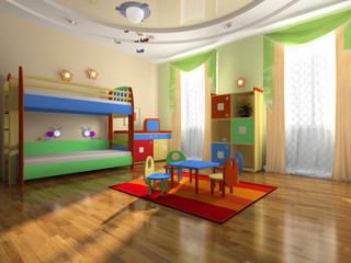 Interior of the baby room
