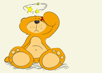Teddyb&auml;r mit Kopfschmerzen