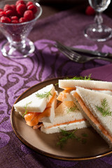 Creamcheese salmon sandwiches