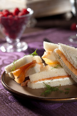 Delicious salmon and creamcheese sandwich