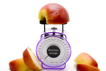 Apfel wiegen