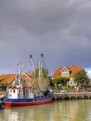 Harbor of Neuharlingersiel at the german north sea coast