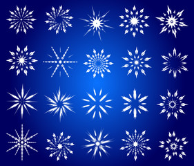 Fototapeta na wymiar Symbolic snowflakes.